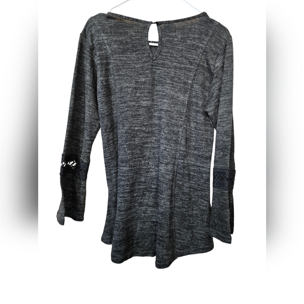 Womens Size Small/Medium‎ Black Gray Tunic By Lildy